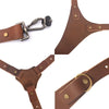 Quick Release Anti-Slip Shoulder Leather Harness Camera Strap with Metal Hook for SLR / DSLR Cameras (Right Shoulder)