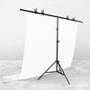 200x200cm T-Shape Photo Studio Background Support Stand Backdrop Crossbar Bracket Kit with Clips, No Backdrop