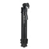 Fotopro X2 Lite 3-Section Folding Legs Tripod Mount with U-Shape Three-Dimensional Tripod Head & Phone Clamp for DSLR & Digital Camera, Adjustable Height: 53-157cm (Black)