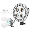 Godox TL-4 4 in 1 E27 Socket Tricolor Bulb Light Lamp Head Mount(UK Plug)