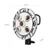 Godox TL-5 5 in 1 E27 Socket Tricolor Bulb Light Lamp Head Mount(EU Plug)