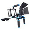 YELANGU D222 Dual Handles Camera Shoulder Mount + Camera Cage Stabilizer Kit with Matte Box + Follow Focus for DSLR Camera / Video Camera