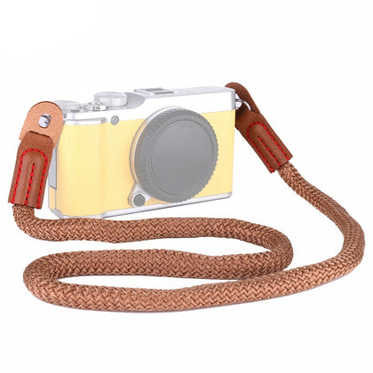 Vintage Cotton Soft Shoulder Neck Strap for Leica, Nikon, Fuji, Canon, Panasonic, Sony etc. Mini Cameras (Brown)