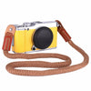 Vintage Cotton Soft Shoulder Neck Strap for Leica, Nikon, Fuji, Canon, Panasonic, Sony etc. Mini Cameras (Brown)