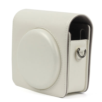 Pearly Lustre PU Leather Case Bag for FUJIFILM Instax SQUARE SQ6 Camera, with Adjustable Shoulder Strap(White)