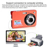 New 2.7 inch 18 Megapixel 8X Zoom HD Digital Camera Card-type Automatic Camera for Children, with SD Card Slot (Red)