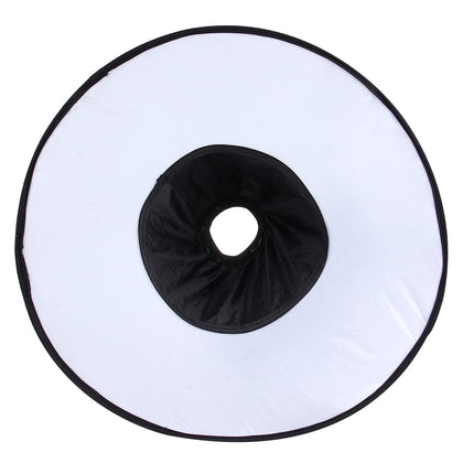 45cm Universal Foldable Ring Style Flash Folding Soft Box, Without Flash Light Holder(Black + White)