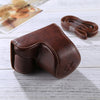 Full Body Camera PU Leather Case Bag with Strap for Sony A5100 / A5000 / NEX-3N (16-50mm / 40.5mm Lens)(Coffee)