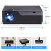 AUN M18 5.8 inch LCD Screen 5500 Lumens 1920x1080P Full HD Smart Projector with Remote Control, Support VGA / HDMI / SD Card / USB