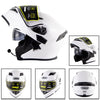 Soman 955 Skyeye Motorcycle Full / Open Face Bluetooth Helmet Headset Full Face, Supports Answer / Hang Up Calls(Pearl White)