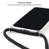 Four-Corner Anti-Fall Trasparent TPU Mobile Phone Case With Lanyard for Galaxy S9+(Black)