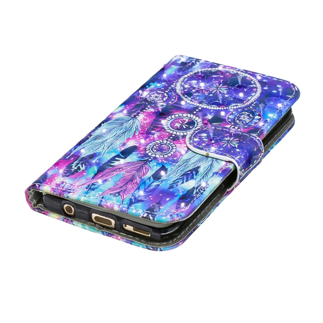 3D Painting Pattern Coloured Drawing Horizontal Flip PU Leather Case with Holder & Card Slots & Wallet For Galaxy S9+(Starry Wind Chime)
