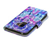3D Painting Pattern Coloured Drawing Horizontal Flip PU Leather Case with Holder & Card Slots & Wallet For Galaxy S9+(Starry Wind Chime)