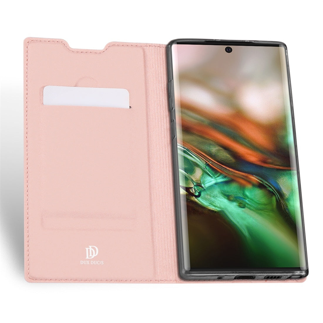 DUX DUCIS Skin Pro Series Horizontal Flip PU + TPU Leather Case with Holder & Card Slots for Galaxy Note 10(Rose Gold)