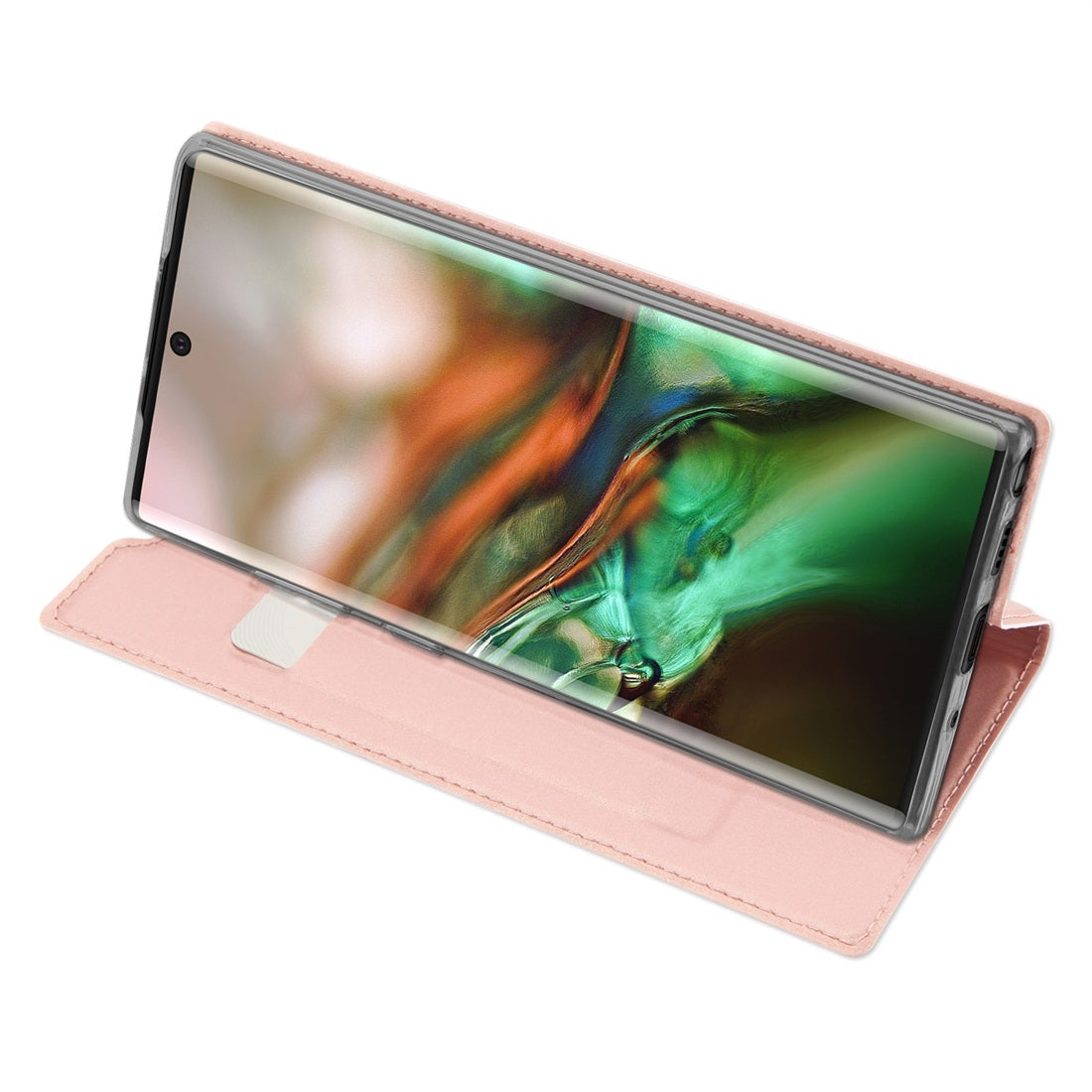 DUX DUCIS Skin Pro Series Horizontal Flip PU + TPU Leather Case with Holder & Card Slots for Galaxy Note 10(Rose Gold)