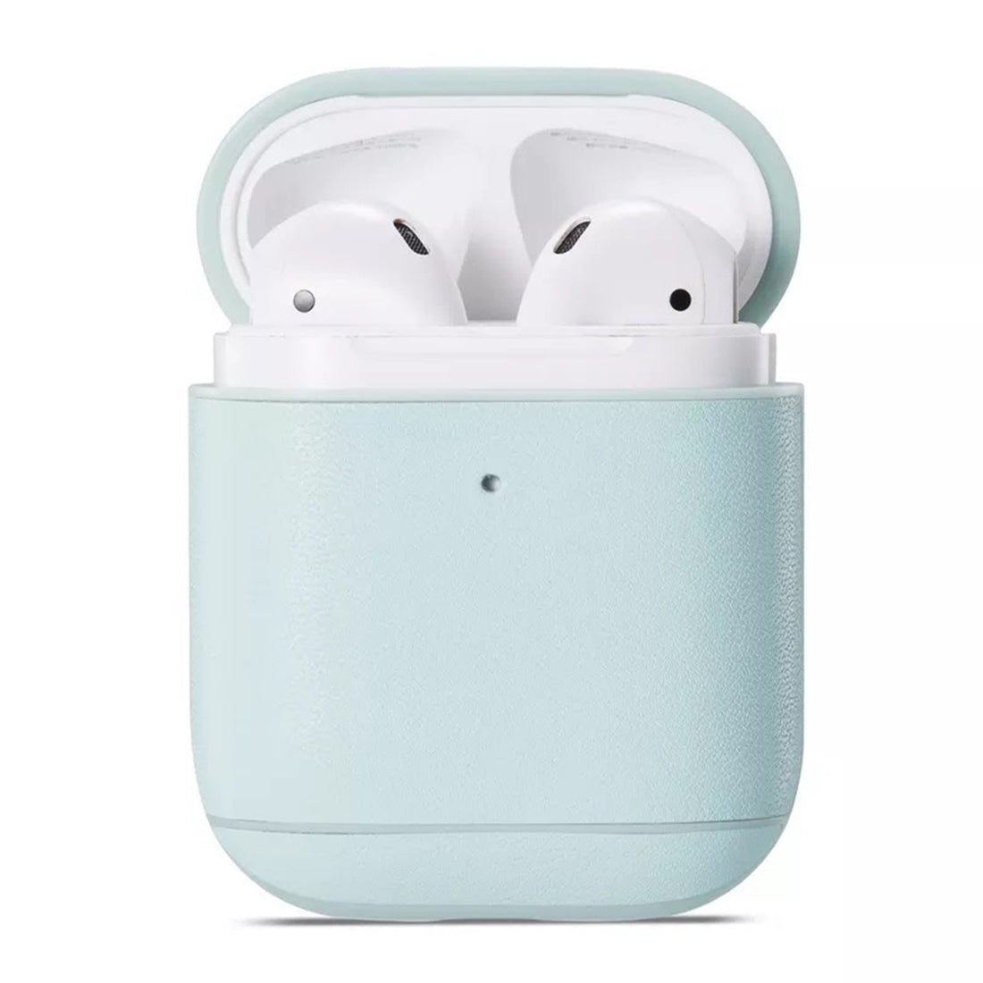 Genuine Leather Earphone Protective Case for Apple AirPods 1 / 2(Mint Green)