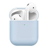 Thin Liquid Silicone Earphone Protective Case for Apple AirPods 2(Baby Blue)