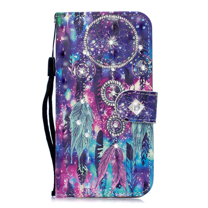 \Sony Xperia X1 3D Diamond Encrusted Painting Pattern Coloured Drawing Horizontal Flip PU Leather Case