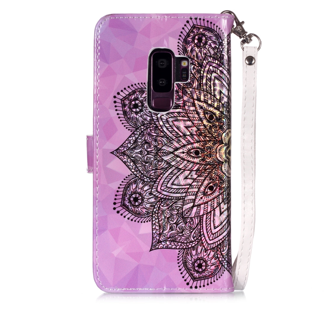 Magic 3D Bright Coloured Drawing Pattern Horizontal Flip PU Leather Case with Holder & Card Slots & Wallet & Photo Frame for Galaxy S9+(Half Mandala)
