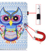 For iPad Mini 1 / 2 / 3 / 4 Colored Drawing Stitching Horizontal Flip Leather Case, with Holder & Card Slots(Colored Owl)