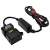 CS-1204A1 Motorcycle Dual USB QC3.0 Fast Charger 9V-32V Voltmeter Dual Bracket