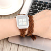 Hand-woven Leather Watchband For Apple Watch Series 6 & SE & 5 & 4 44mm / 3 & 2 & 1 42mm(Dark Brown)