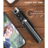 TOTUDESIGN FGSS-003 Jane Series 360 Degree Rotation Folding Aluminum Alloy Selfie Stick Tripod with Light(Black)