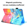 For iPad 10.2 inch Coloured Drawing Pattern Horizontal Flip Leather Case with Holder & Card Slots & Photo Frame(Beautiful Starry Sky)