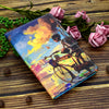 For iPad 10.2 inch Colored Drawing Horizontal Flip Leather Case with Holder & Card Slots & Sleep / Wake-up Function(Cycling Boy)