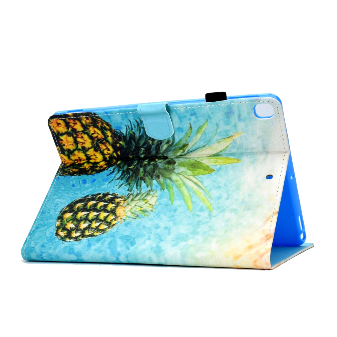 For iPad 10.2 inch Colored Drawing Horizontal Flip Leather Case with Holder & Card Slots & Pen Slot & Sleep / Wake-up Function(Pineapple)