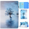 For iPad 10.2 inch Colored Drawing Horizontal Flip Leather Case with Holder & Card Slots & Pen Slot & Sleep / Wake-up Function(Tree in Water)