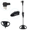 RETEVIS R-122 2 Pin D Shape Soft Ear Hook Earphone Microphone for Motorola GP68/GP88/GP300/2000/CT150/P040
