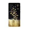 For Galaxy Note 10 Painted Pattern Soft TPU Protective Case(Gold Butterfly)