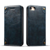 For iPhone 8 / 7 Baroque Simple Horizontal Flip Leather Case, with Holder & Card Slots & Wallet(Blue)