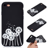 For iPhone 8 & 7 Shockproof Stick Figure Pattern Soft TPU Protective Case(Dandelion)