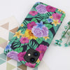 For iPhone 11 Flower Pattern TPU Protecitve Case(Purple Flower)
