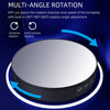 Intelligent APP Screen Display Electric Rotating Turntable Mirror Display Stand Live Broadcast Video Shooting Props Turntable(White Light)