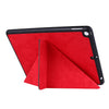 For iPad 10.2 inch Silk Texture Horizontal Deformation Flip Leather Case with Holder & Pen Slot(Red)