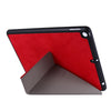 For iPad 10.2 inch Silk Texture Horizontal Deformation Flip Leather Case with Holder & Pen Slot(Red)