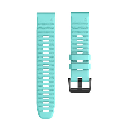 For Garmin Fenix 6 22mm Smart Watch Quick Release Silicon Wrist Strap Watchband(Teal)