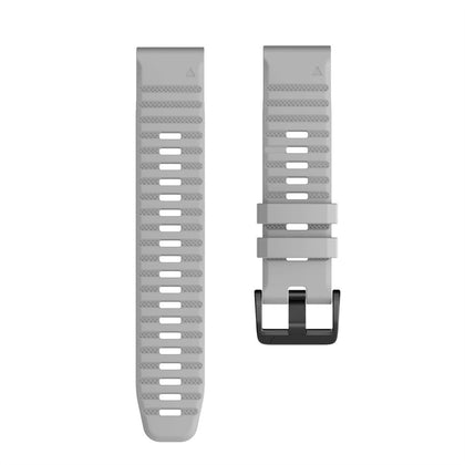For Garmin Fenix 6 22mm Smart Watch Quick Release Silicon Wrist Strap Watchband(Grey)