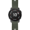 For Garmin Fenix 6X 26mm Smart Watch Quick Release Silicon Wrist Strap Watchband(Army Green)