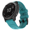 For Garmin Fenix 6X 26mm Smart Watch Quick Release Silicon Wrist Strap Watchband(Blue-green)