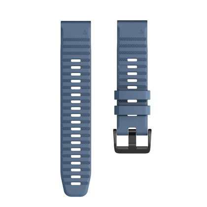 For Garmin Fenix 6X 26mm Smart Watch Quick Release Silicon Wrist Strap Watchband( Blue)