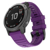 For Garmin Fenix 6X 26mm Smart Watch Quick Release Silicon Wrist Strap Watchband(Purple)