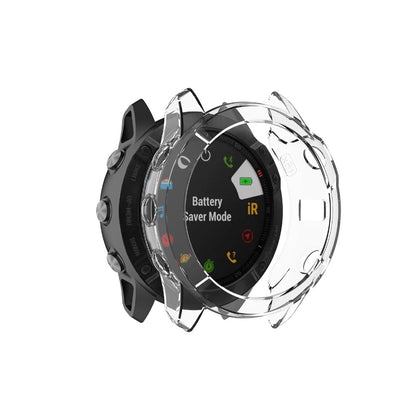 For Garmin Fenix 6X / 6X Pro Smart Watch Half Coverage TPU Protective Case(Transparent)
