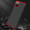 For iPhone 11 GKK Three Stage Splicing Full Coverage PC Protective Case(Black Red)