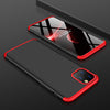 For iPhone 11 GKK Three Stage Splicing Full Coverage PC Protective Case(Black Red)