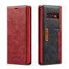 For Galaxy S10+ LC.IMEEKE LC-001 Series PU + TPU Color Matching Frosted Horizontal Flip Leather Case with Holder & Card Slot(Red)