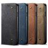 For Huawei Y9 (2019) Denim Texture Casual Style Horizontal Flip Leather Case with Holder & Card Slots & Wallet(Khaki)